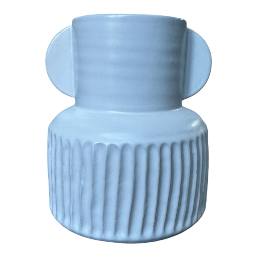 Urban outfitters Emeline pleated white ceramic vase